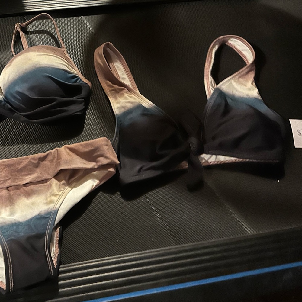 Tie dye bikini set by Skye; 3 pieces